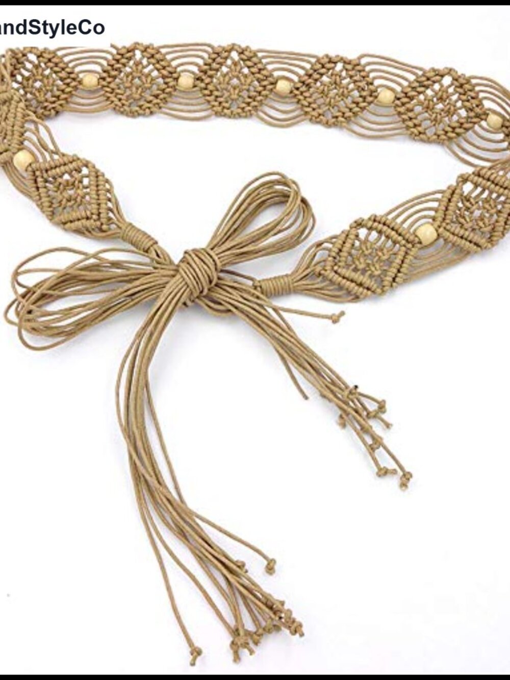Bohemian Braided Rope PU Waist Belt Tassel Buckle Dress Accessory